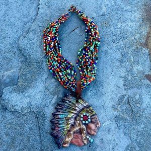 Beaded Indian Necklace